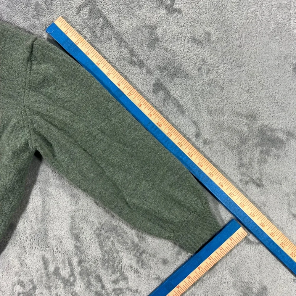 TOSCANO 100‎ Merino Wool Pullover Women Large Green Made in Italy Polo Fall
